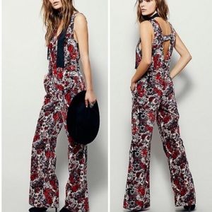 Free People velvet jumpsuit size 0